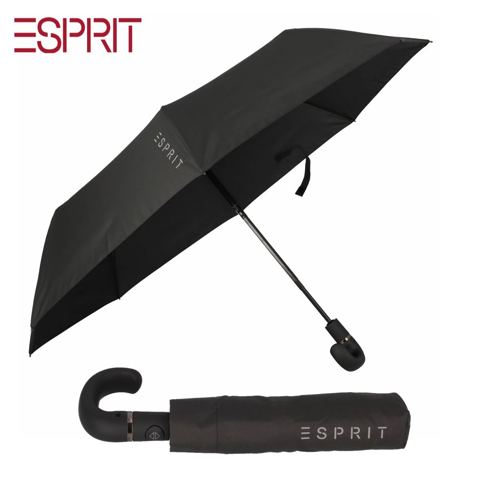 Levně Pánský automatický skládací deštník Esprit Gents Easymatic RH black 58361 černý