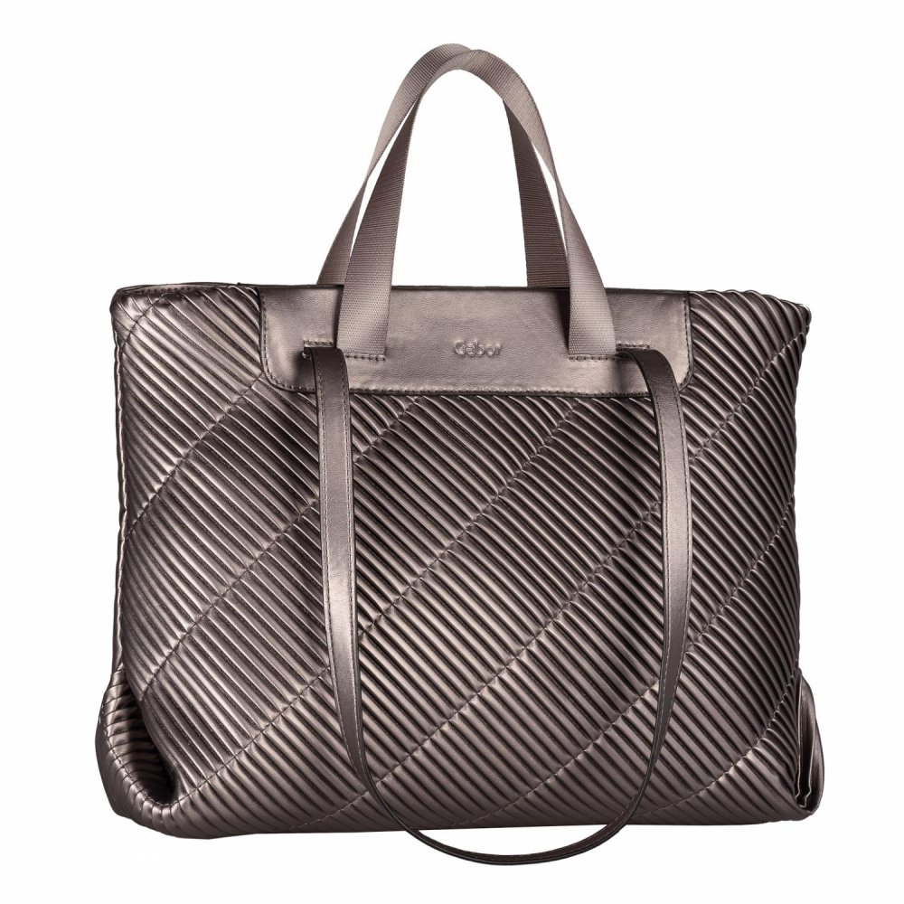 Dámská kabelka Finley zip shopper M - metalická hnědá 012042