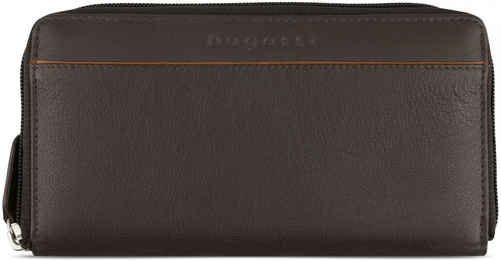 Dámská peněženka Bugatti Banda long zip 49133602 hnědá