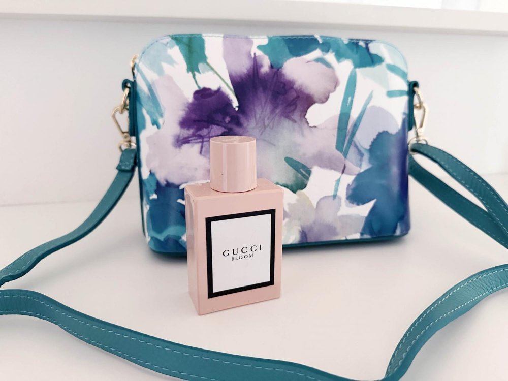 Levně MaxFly dámská kožená kabelka crossbody 52321-16 tyrkysová