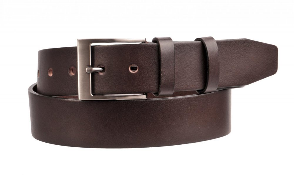Levně Penny Belts Pánský kožený pásek 22-40 hnědý 100 cm