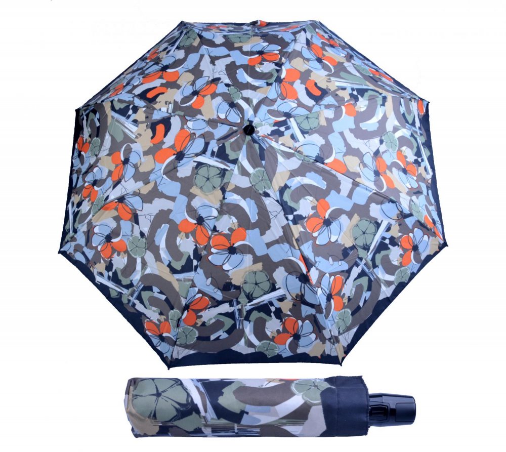 Levně Plně automatický skládací deštník T2 Duomatic Spring time Grey 898786584
