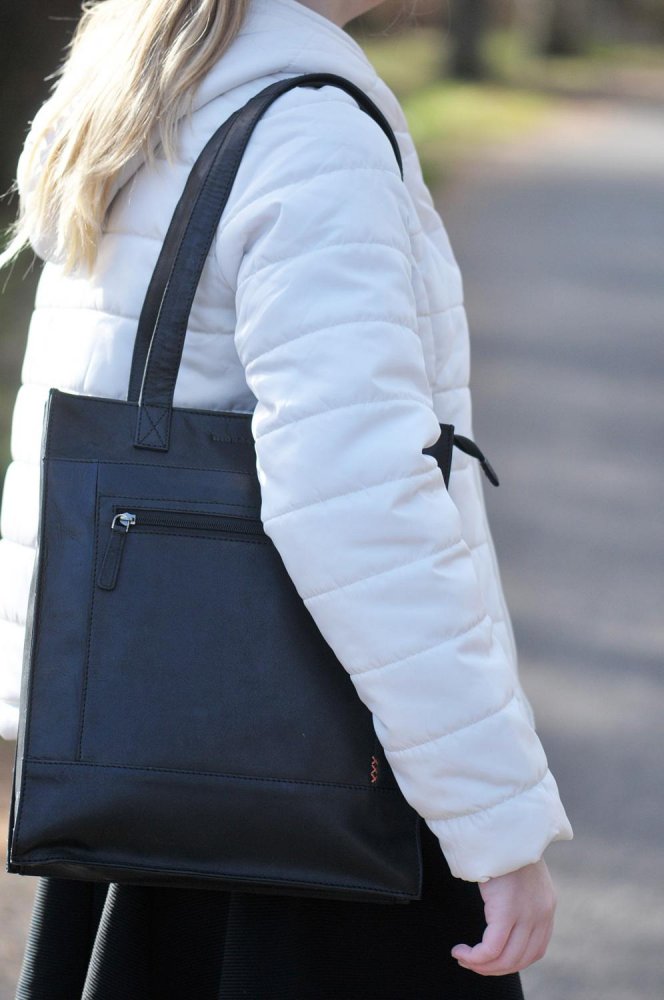 Velká kožená černá kabelka columbia shopper 20564-001