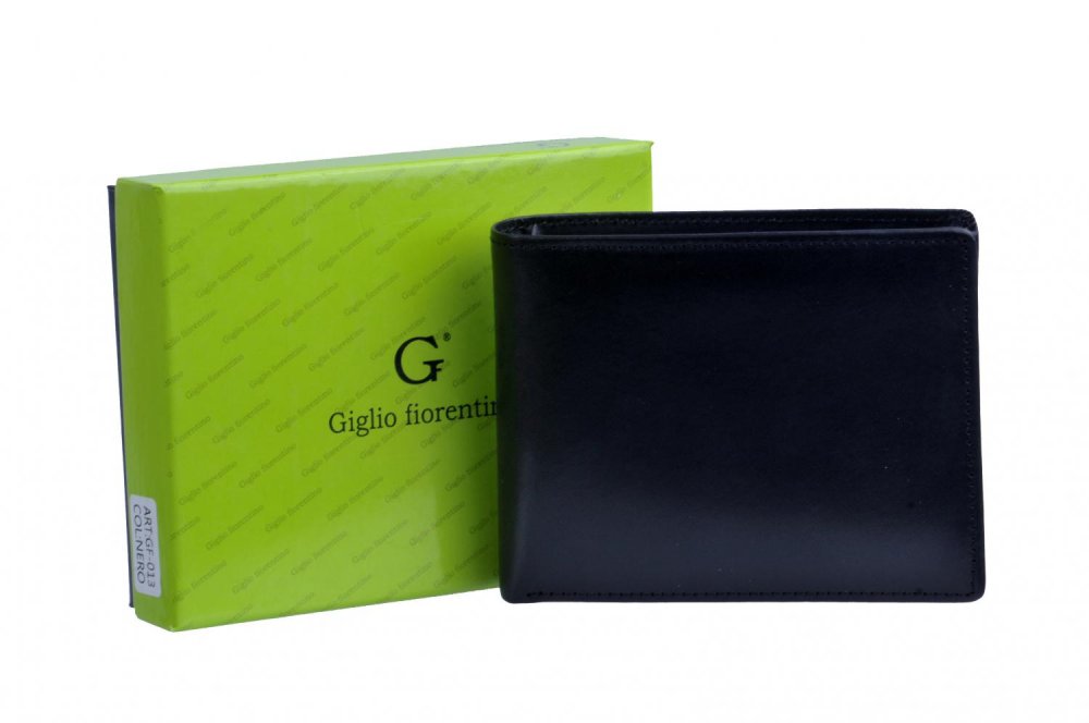 Levně Giglio leather Pánská kožená peněženka GF-013 černá