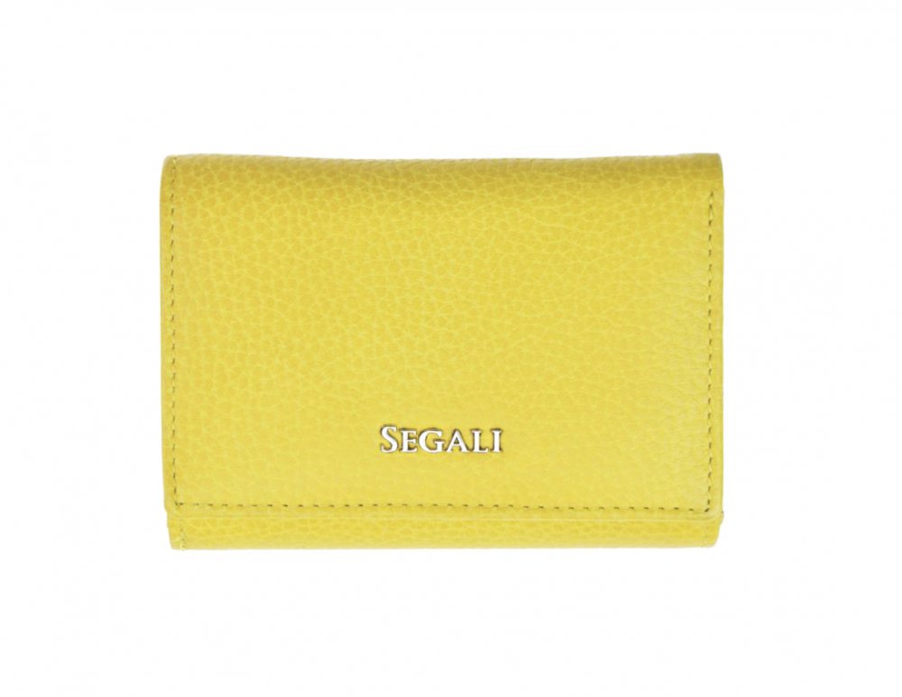 Levně Dámská kožená peněženka SEGALI 7106 B pastel yellow světle žlutá