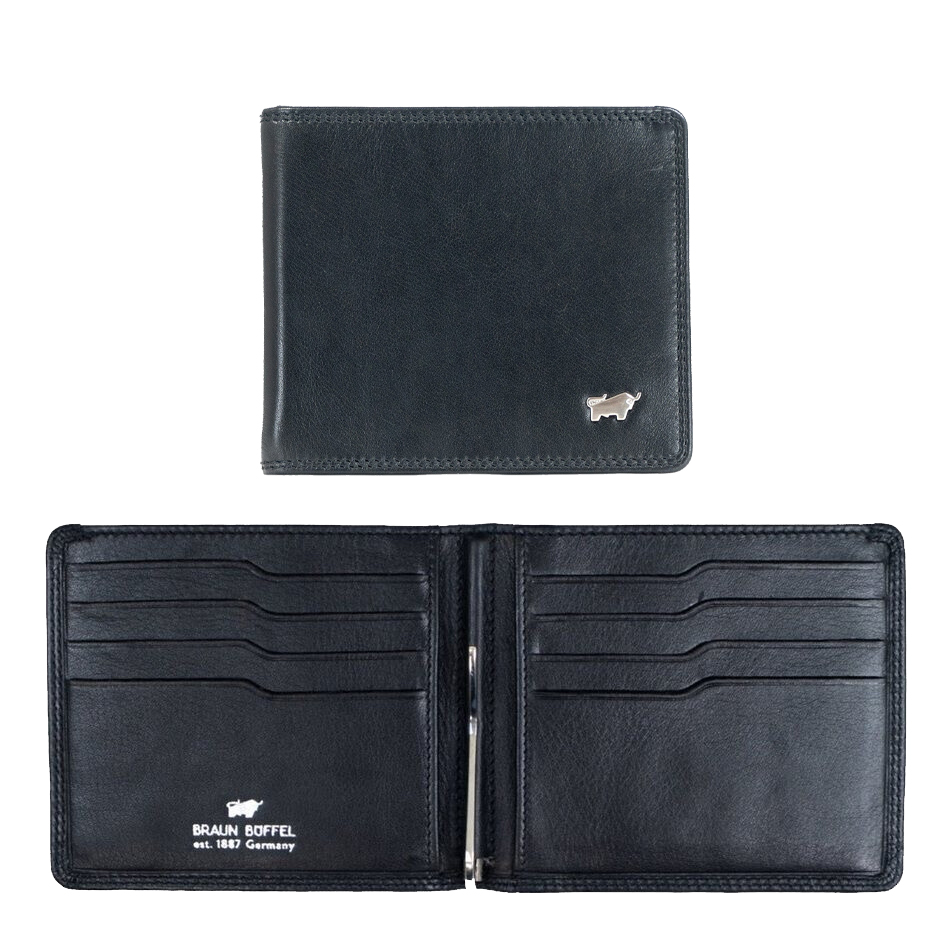 Levně Kožená dolarka Braun Büffel Golf RFID 90330-510-010 černá