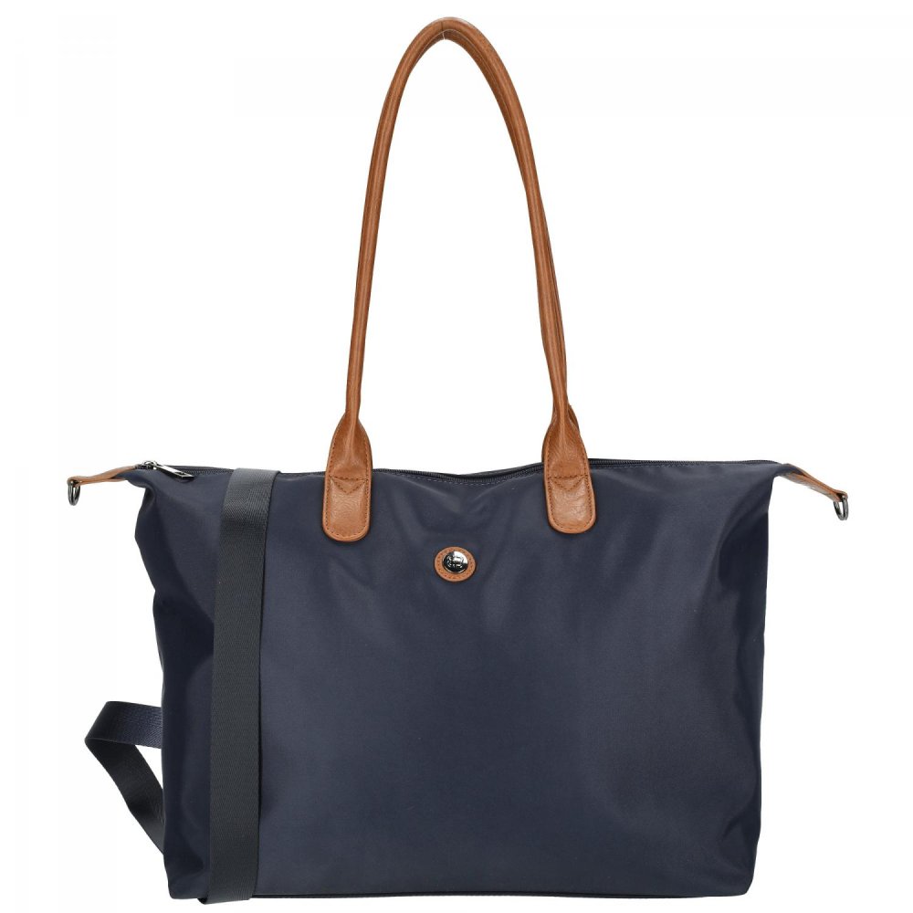 Levně Enrico Benetti Claire Shopper stylová velká tmavě modrá kabelka 25001-002