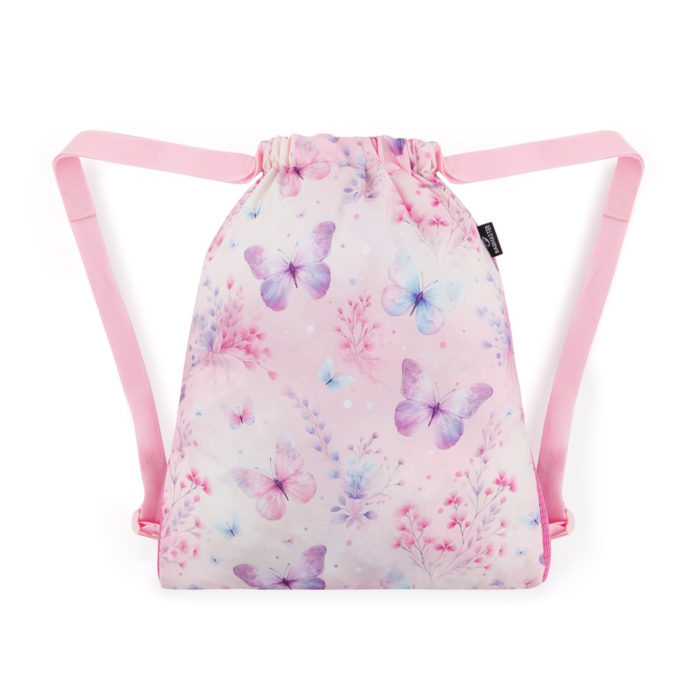 Levně Bagmaster Dívčí školní sáček na tělocvik Dopi 25 A motýlci