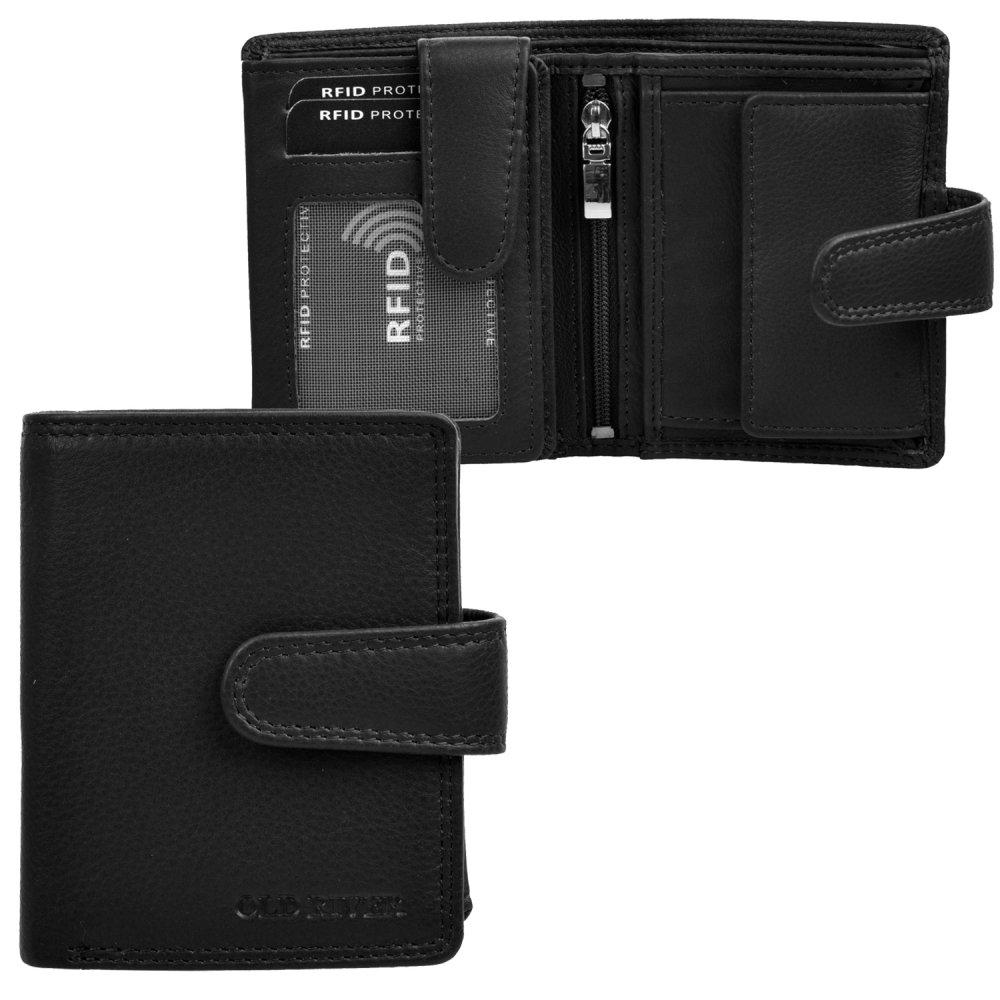 Levně Dámská malá kožená peněženka 3257 N RFID černá