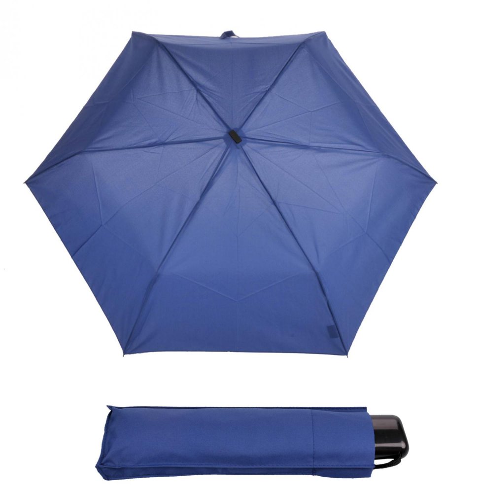 Skládací modrý deštník HIT MINI FLAT 722563-01 BLP