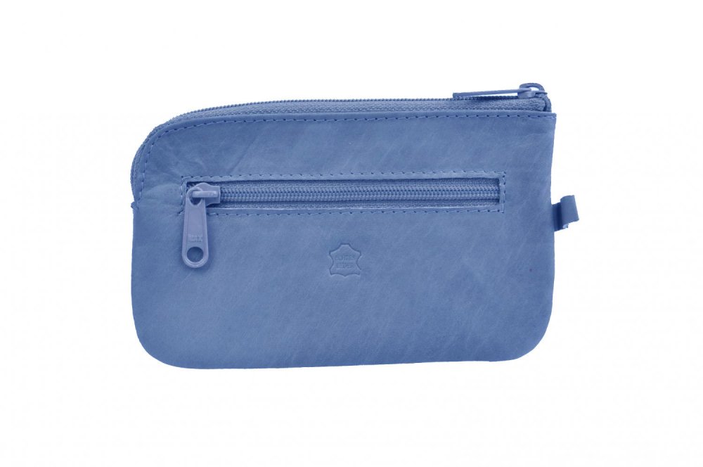 Levně HJP Velká kožená klíčenka 1039-B cobalt modrá