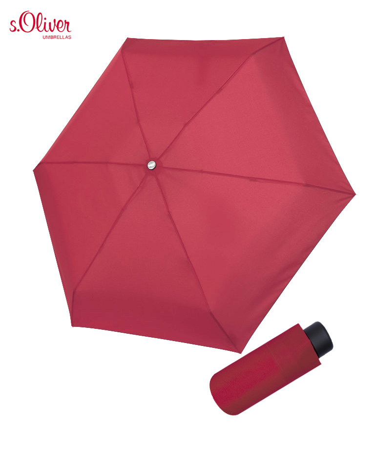 Dámský a dívčí skládací mini deštník s. Oliver Dynamic rot 714063SO1007 tmavě červený - poslední kus