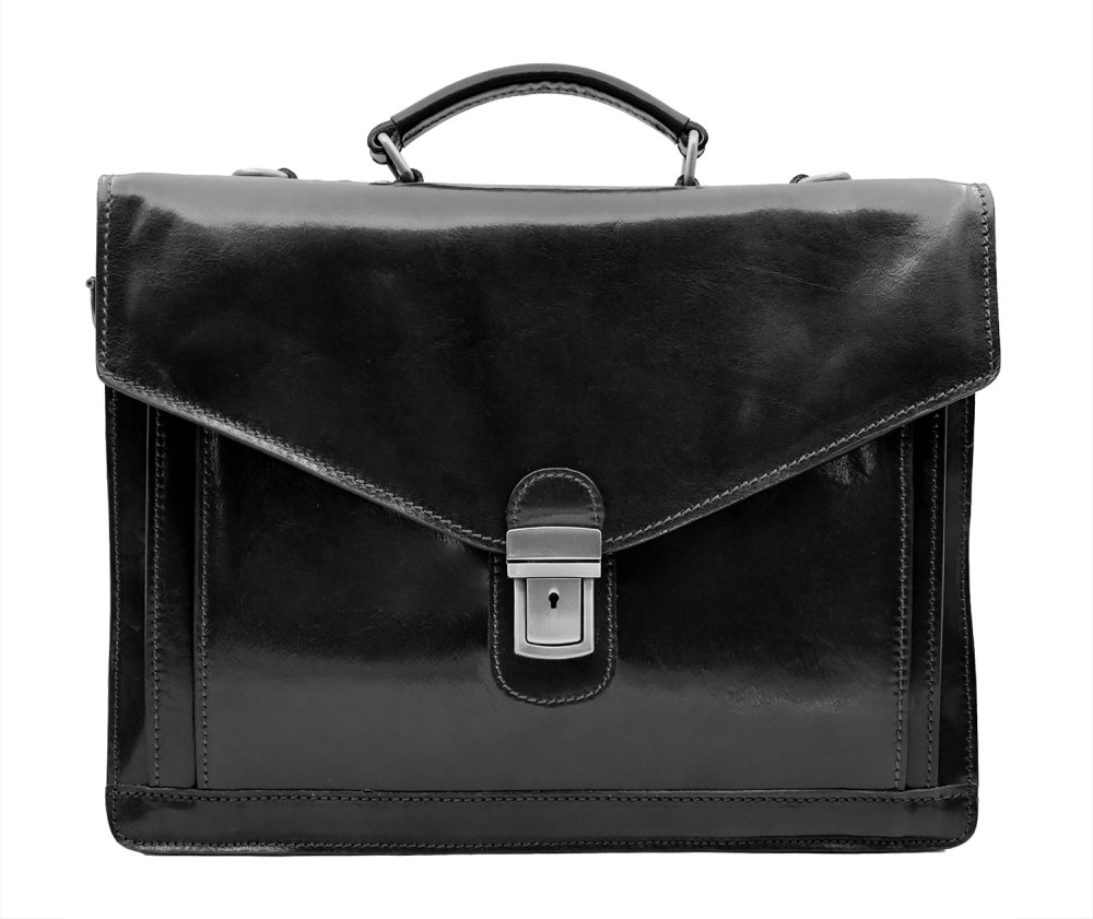 Levně Giglio leather Pánská kožená aktovka IL Giglio 902 černá