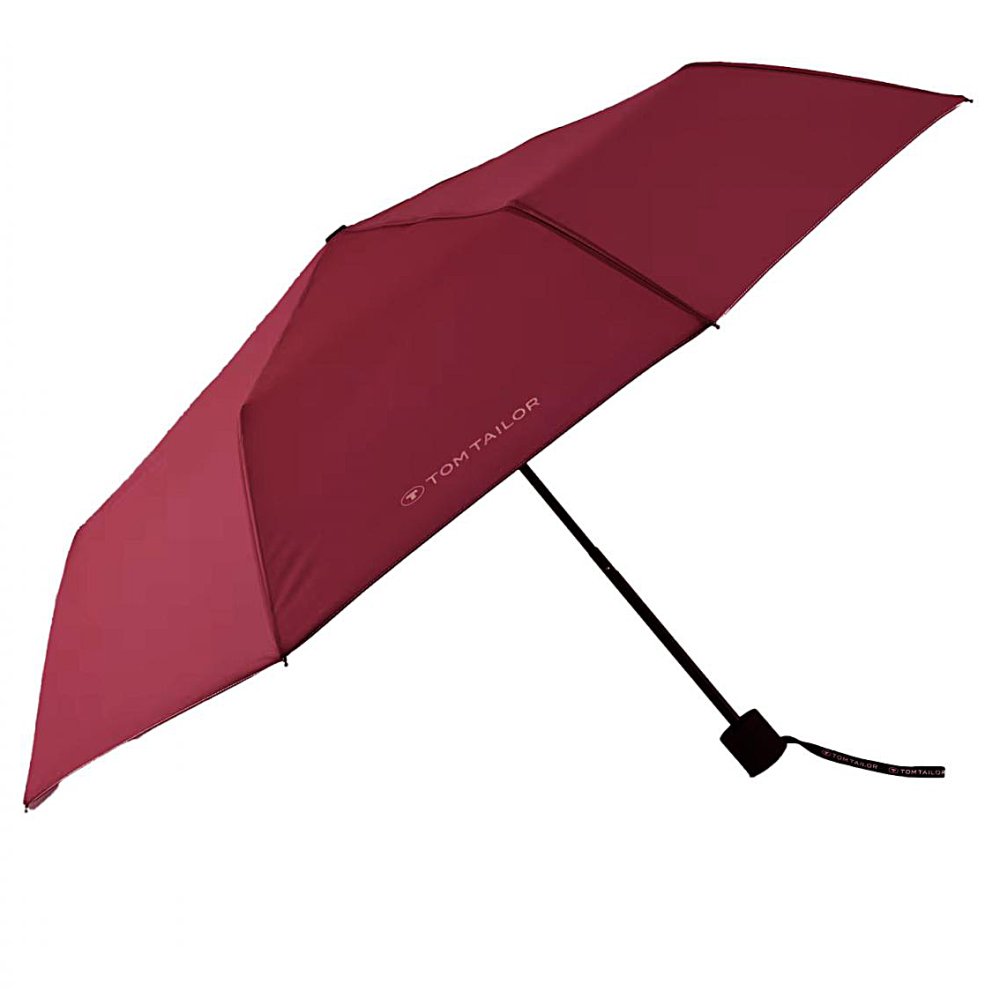 Skládací deštník Tom Tailor 211TTB – červený, průměr 90 cm