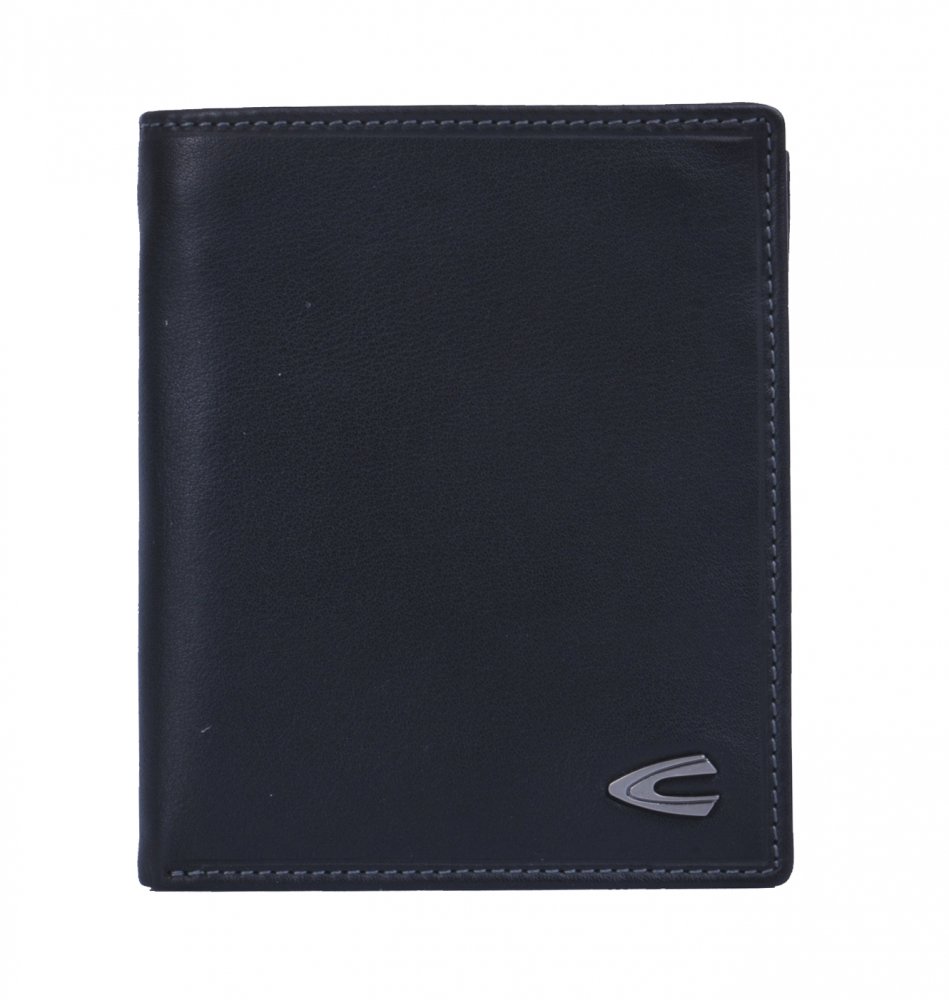 Levně Pánská kožená peněženka RFID SAFE B34-708-60 černá (zip na bankovky)