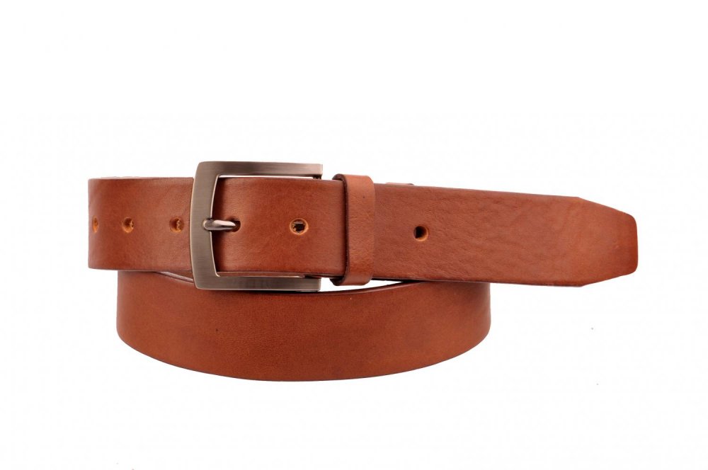 Levně Penny Belts Pánský kožený opasek EXKLUZIV 25-R-48 světle hnědý 105 cm