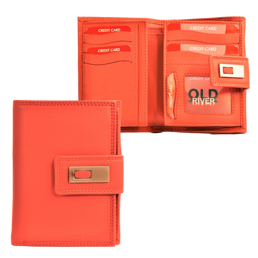Levně Dámská kožená peněženka 3062 oranžová