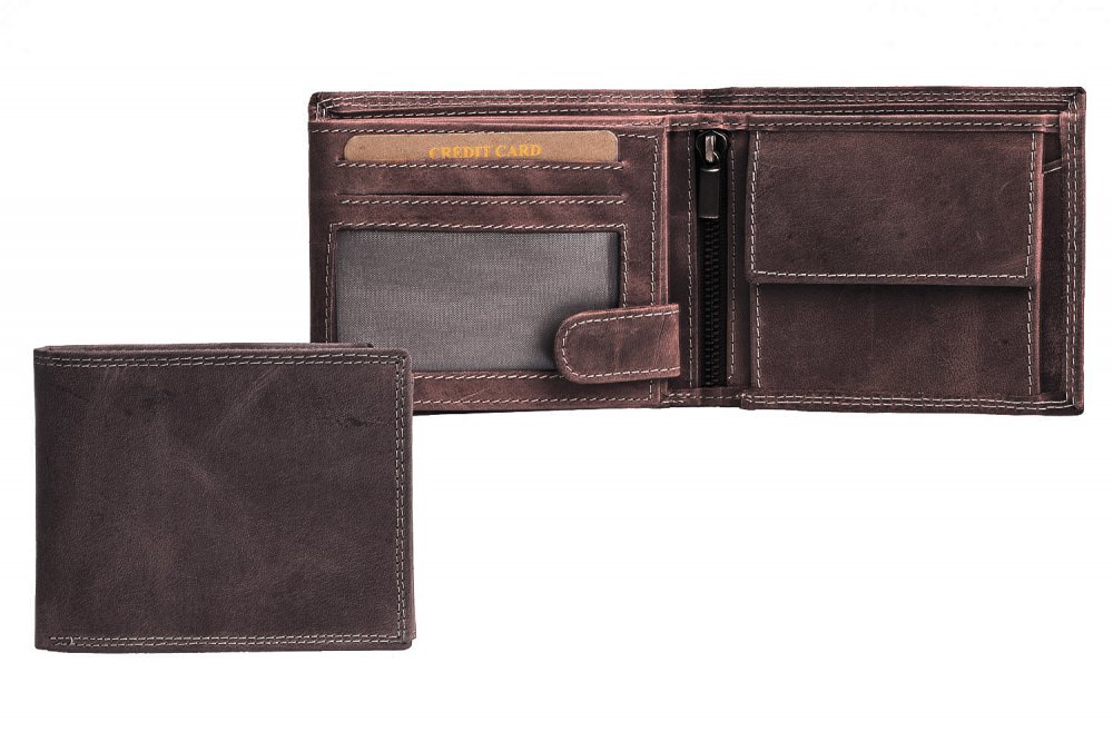 Levně Peněženka Neus HTW-103 hnědá RFID