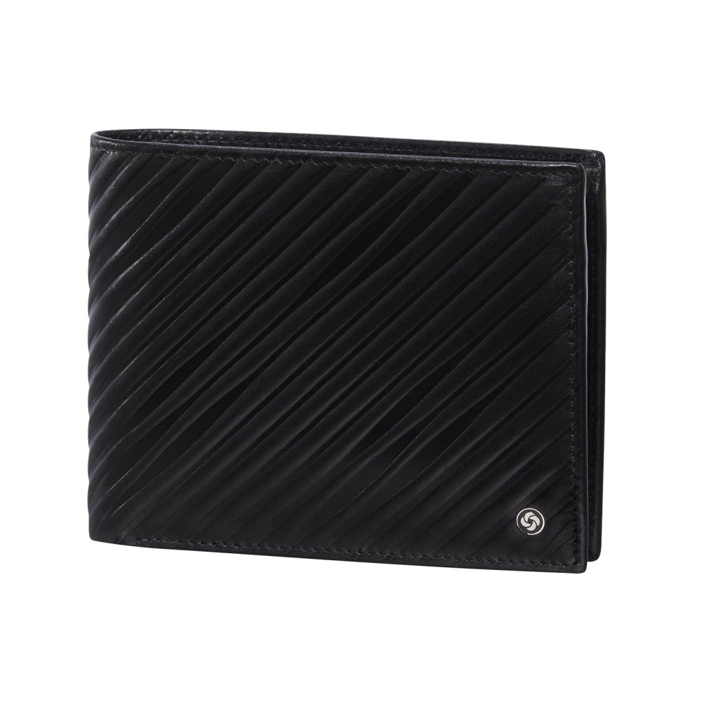 Levně Samsonite Luxusní pánská kožená peněženka Refined SLG 155859-1041 černá