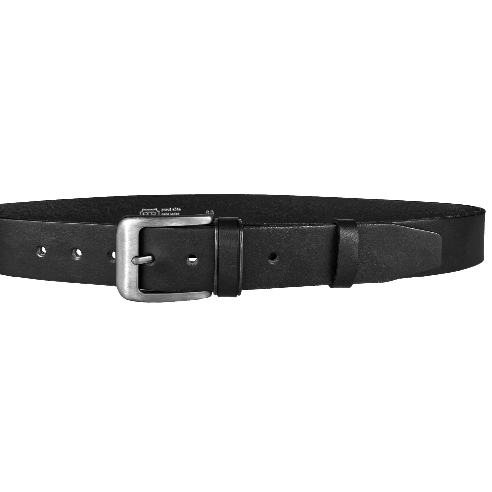 Levně Penny Belts Pánský kožený opasek 2-PR1-60 černý 100 cm