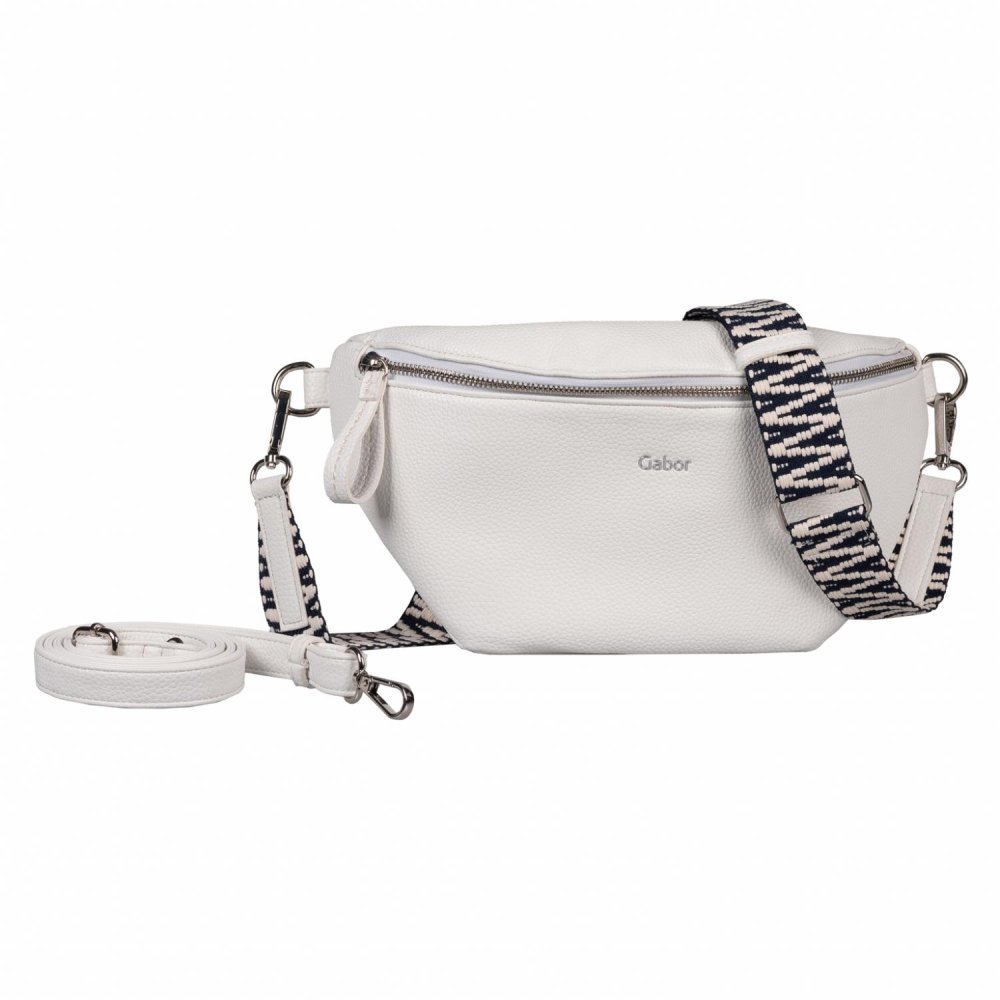 Gabor Silena Belt Bag 10597 bílá – dámská ledvinka crossbody