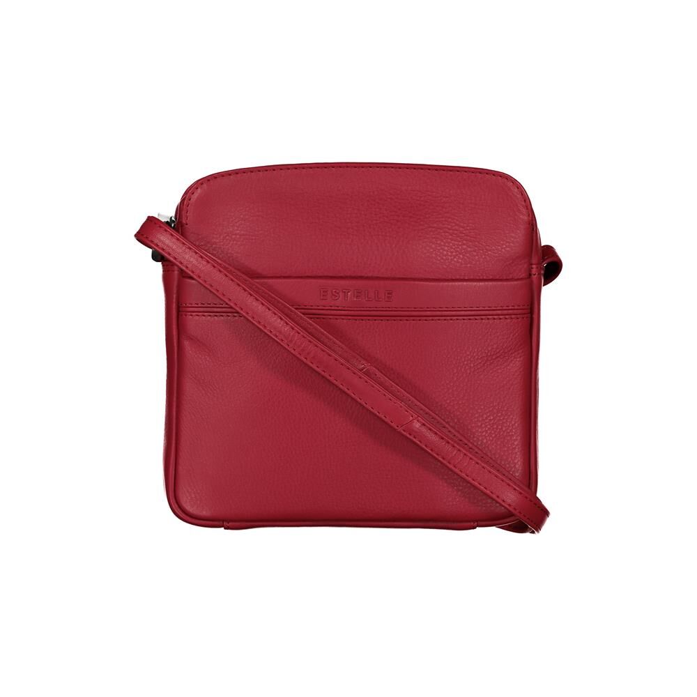 Dámská malá kožená kabelka přes rameno ET-2036 červená