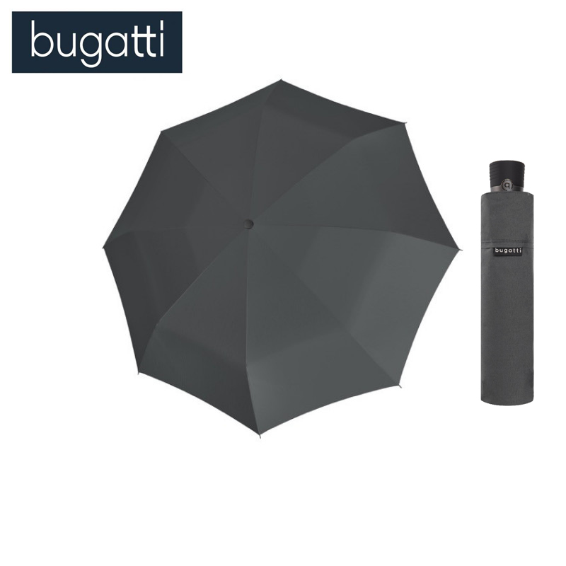 Levně Skládací ultra lehký deštník Bugatti Take it 726163002 BU šedý
