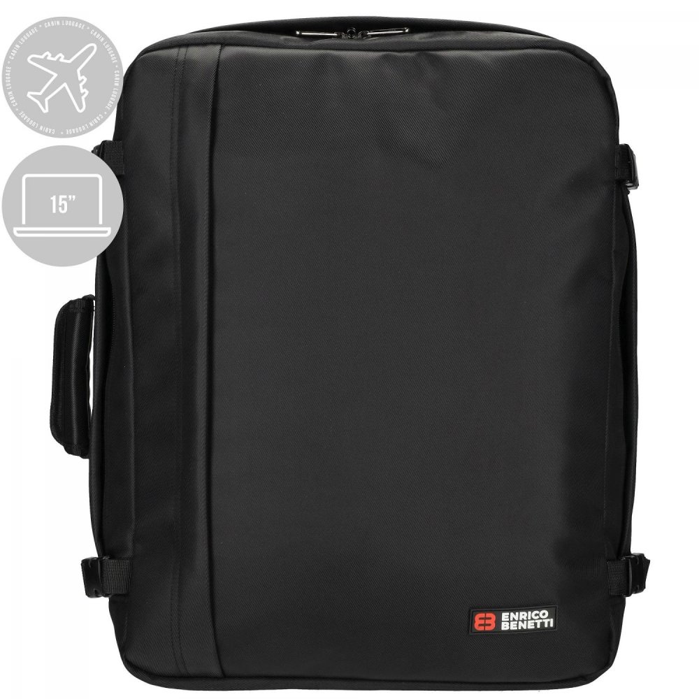 Praktický cestovní batoh 50 x 35 x 20 cm Enrico Benetti Innsbruck 46226-001 černý