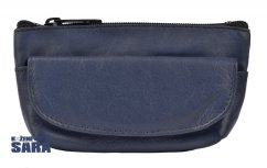 Kožená klíčenka 619-0369 modrá