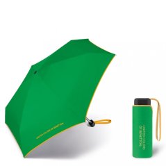 Deštník skládací Benetton Ultra mini flat green 56404 zelený/žlutý