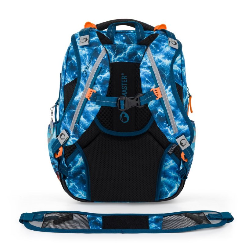 Bagmaster Malý školní set LUMI 26 D batoh, sáček a penál - drak, lehký ergonomický set pro prvňáčky