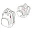 Dámský modrý batoh s puntíky do města Easyfitbag spots navy JU4044