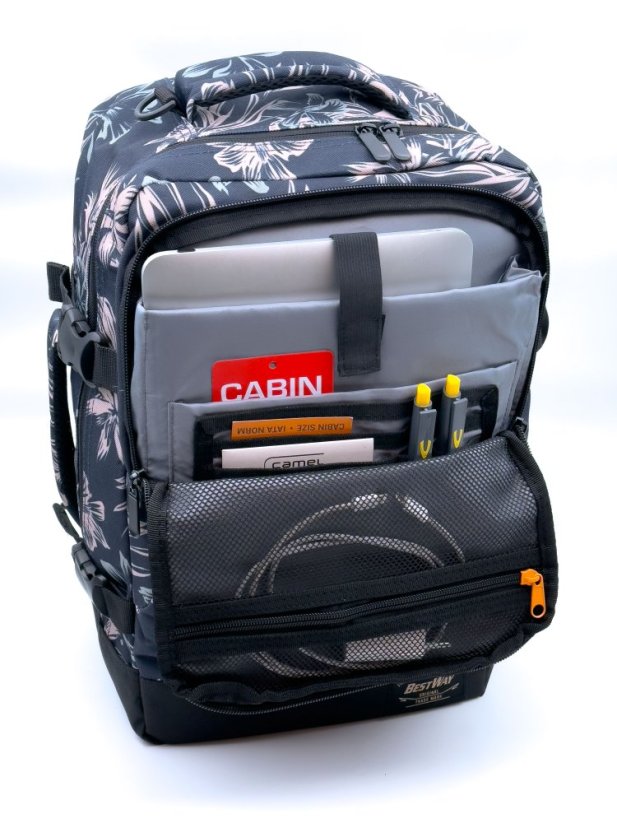 Bestway Cabin pro Small 20 L 40290-5016 tmavě modrý/natur  batoh do letadla 40 x 25 x 20 cm