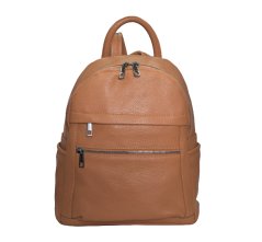 Maxfly Menší kožený batoh 5640 hnědý cognac