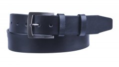 Pánský kožený opasek 25-60 černý obvod pasu 120 cm - dlouhý