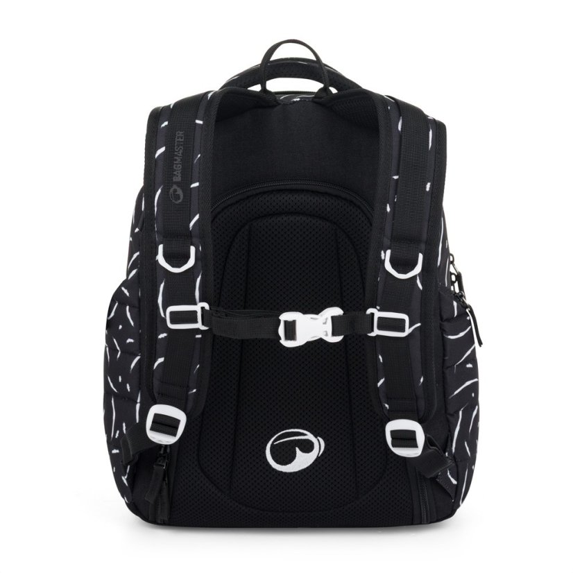 Bagmaster školní batoh NOMAD 25 A – černo-bílý