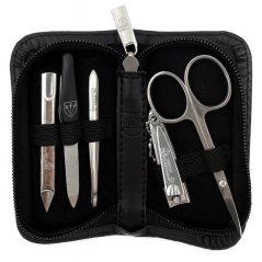 Kellermann Manikúra 5-ti dílná sada v černém koženém pouzdře L 52121 MC N