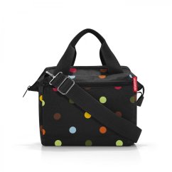 Reisenthel Allrounder Cross Dots MQ7009 – černá kabelka s barevnými puntíky