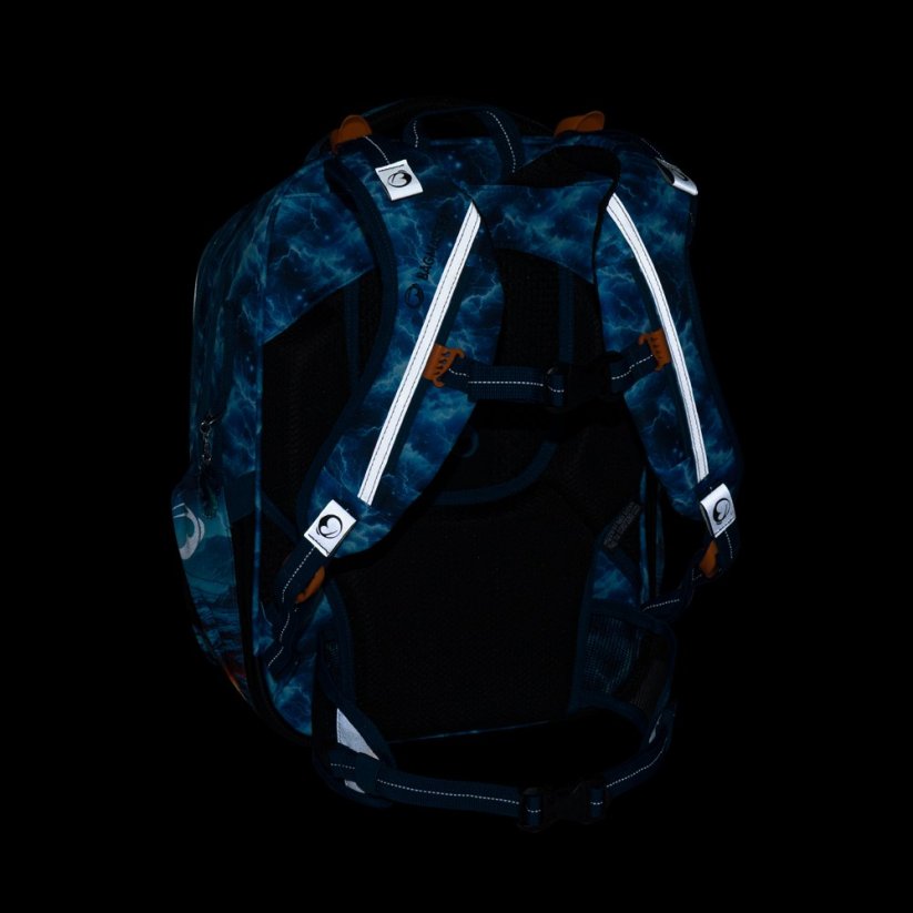 Bagmaster Malý školní set LUMI 26 D batoh, sáček a penál - drak, lehký ergonomický set pro prvňáčky