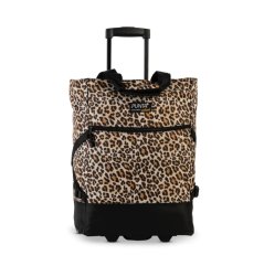 Nákupní taška na kolečkách Fabrizio PUNTA Wheel – hnědá s leopardím motivem  10008-0112
