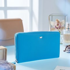 Dámská kožená peněženka Braun Büffel JOY s RFID ochranou - Tyrkys (modrá) 41355-294-045