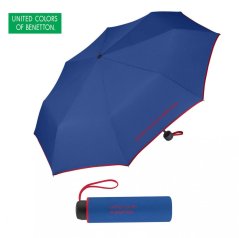 Deštník skládací Benetton Super Mini Blue 56202 modrý