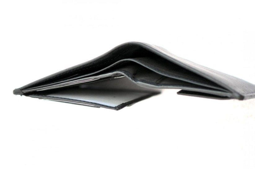 LederArt Pánská kožená peněženka na výšku LAB-102 černá