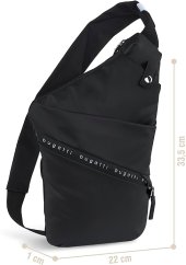 Bugatti Pánský batoh na jedno rameno černý BlancDeLight 49451101 body safe bag