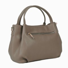 MaxFly Dámská kožená kabelka 5721 hnědá - taupe