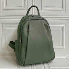 MAXFLY, Dámský kožený batoh 5637 oliva