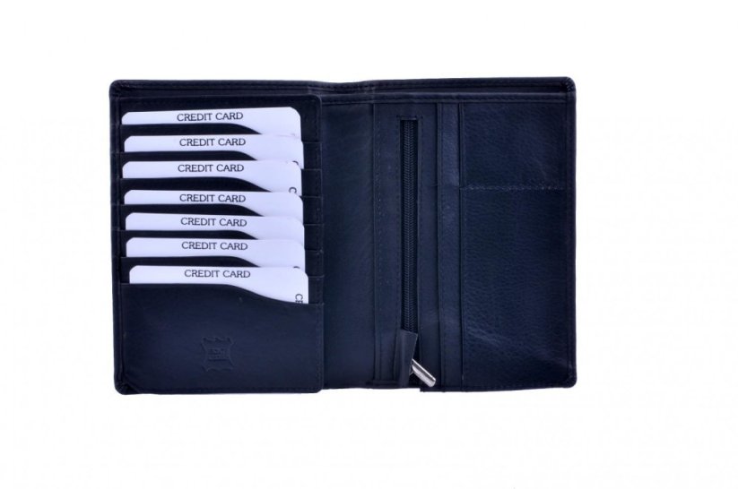 New bags leather Kožené pouzdro na pas a doklady 6056 černé