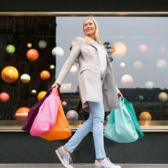 Skládací nákupní taška Mini maxi shopper pocket glacier blue AO0058-J tyrkysová