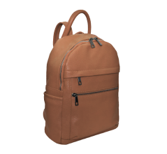 Maxfly Menší kožený batoh 5640 hnědý cognac