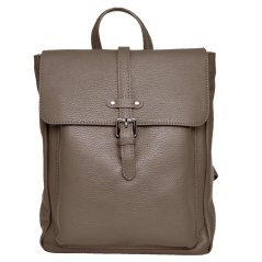 MaxFly Kožený batoh dámský 6007 světle hnědý - taupe